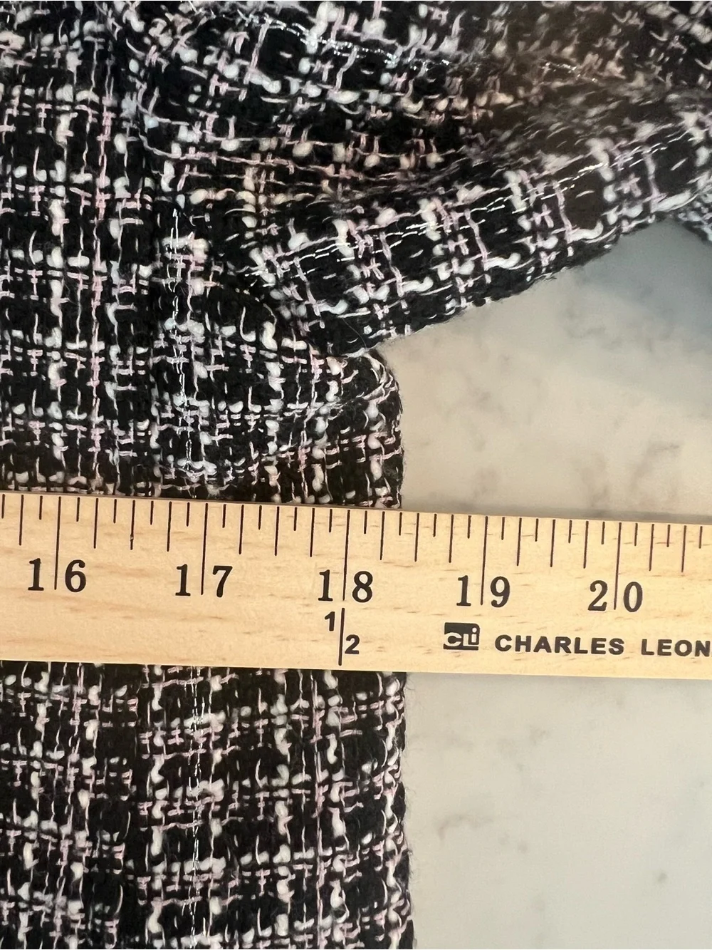 Kate Spade New York Tweed Double Breasted Ruffle Trim Jacket Kids 14 Years 164